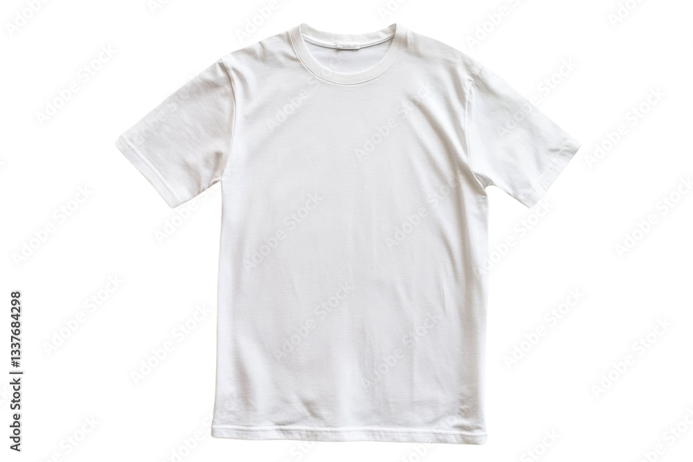 A plain white t-shirt with short sleeves, featuring a simple design and classic fit. A plain white t-shirt with short sleeves, featuring a simple design and classic fit.
