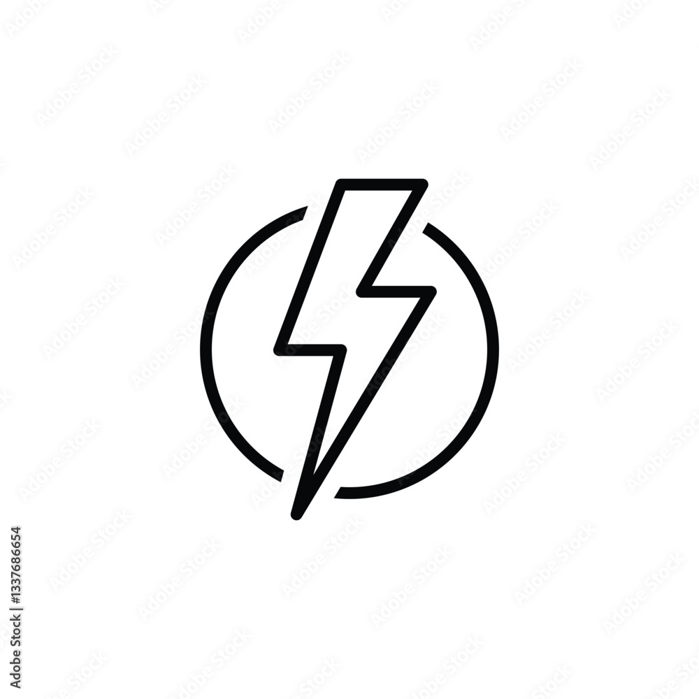 lightning icon vector. lightning bolt icon lightning icon vector. lightning bolt icon
