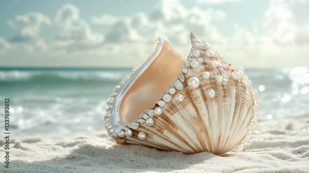 seashell on the beach seashell on the beach