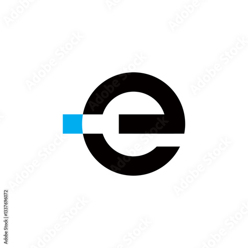 Initial Monogram E Letter Dot Data Innovation Logo Vector Abstract Illustration Icon Design Template Element 