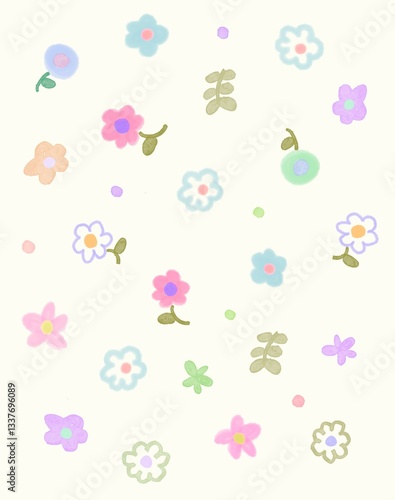 Wallpaper Mural 꽃 패턴 배경 Torontodigital.ca