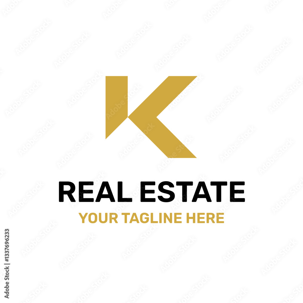 Initial K Letter House Real Estate Logo Vector Abstract Illustration Icon Design Template Element Initial K Letter House Real Estate Logo Vector Abstract Illustration Icon Design Template Element