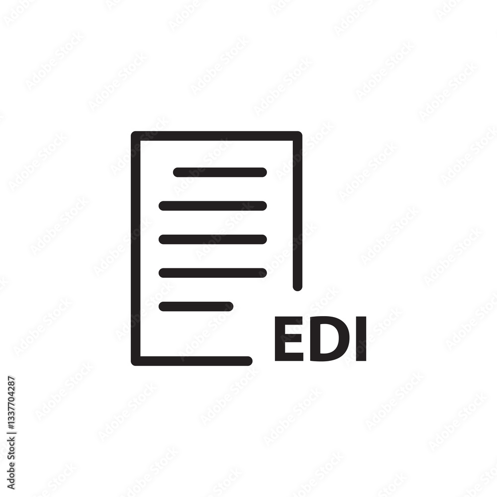 EDI icon, vector simple black trendy style illustration for web and app..eps EDI icon, vector simple black trendy style illustration for web and app..eps