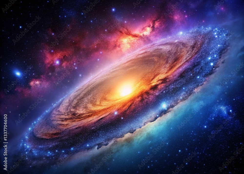 Macro Vibrant Minimalist Galaxy: Cosmic Wonder in Bold Colors Macro Vibrant Minimalist Galaxy: Cosmic Wonder in Bold Colors