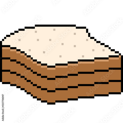 pixel art of cheap bread stack