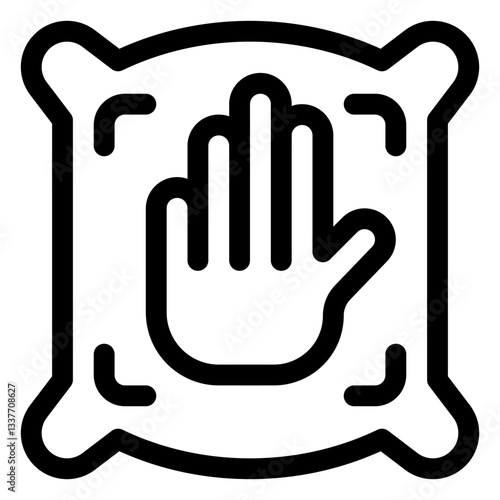 do not rest outline icon and illustration