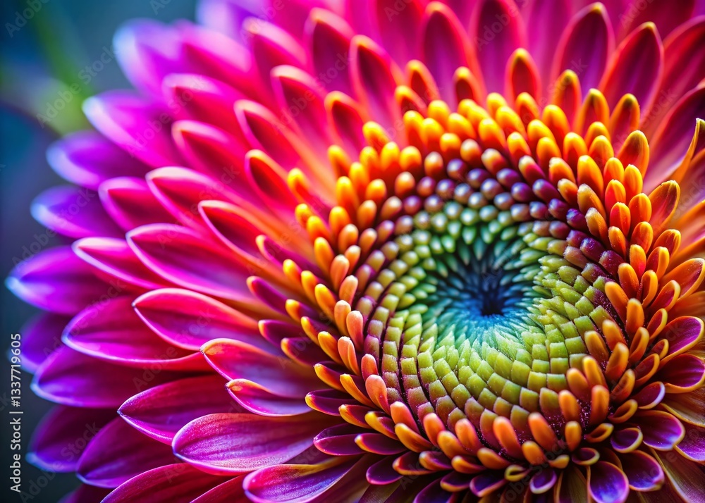 Microscopic Flower Petal: Cellular Structure, Pollen, Panoramic Close-Up Microscopic Flower Petal: Cellular Structure, Pollen, Panoramic Close-Up