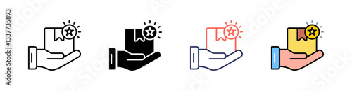 Loyalty Program Multi Style Icon Set Vector 