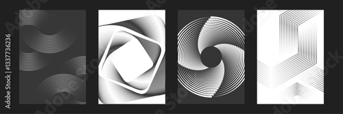 dynamic line patterns design elements and artistic lines poster vector background, perfect for contemporary fine art or graphic design concepts