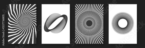 dynamic line patterns displayed on contrasting backgrounds showcasing intricate design elements and artistic line poster vector background, great for poster or fine art and banners