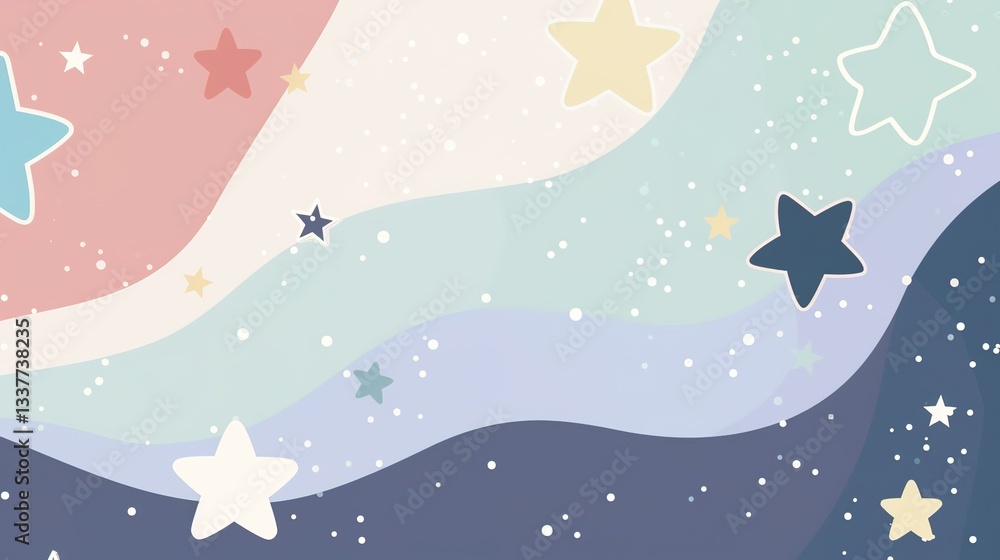 Obraz premium Stars - Embellished Mother's Day Background: Weaving a Tender Tribute to Mothers with Glittering Stars