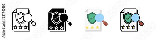 Compliance Multi Style Icon Set Vector 