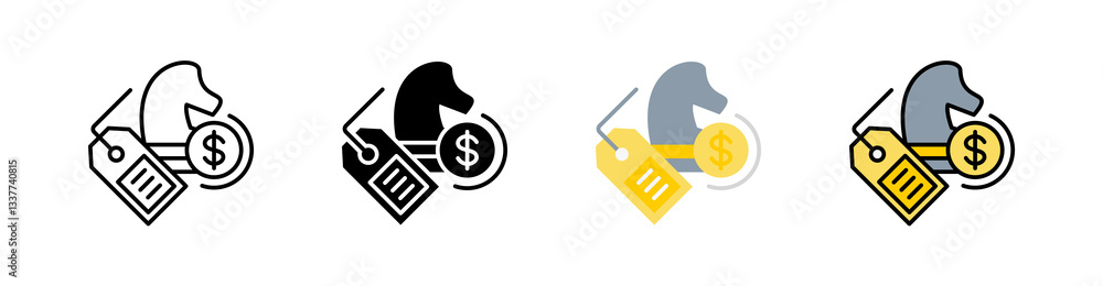 Brand Strategy Multi Style Icon Set Vector Brand Strategy Multi Style Icon Set Vector