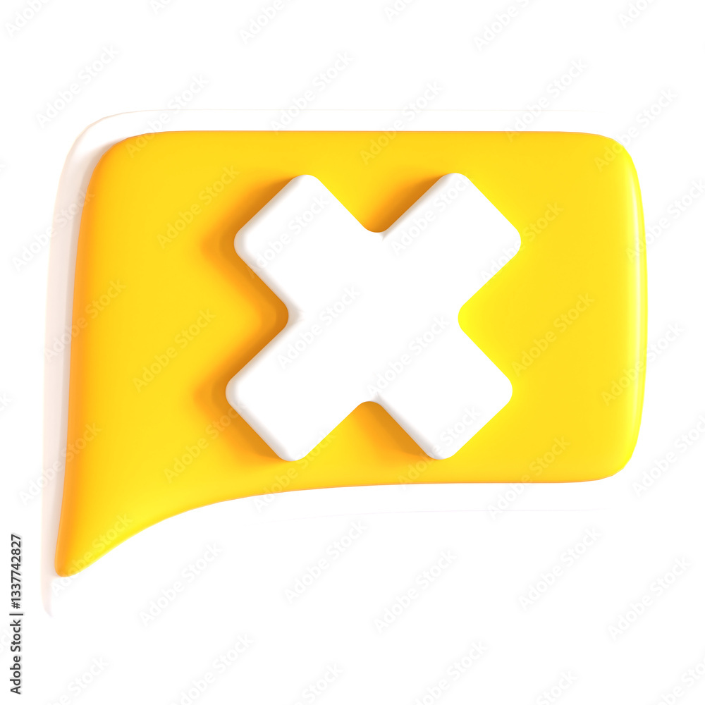 Obraz premium bubble chat close 3d icon illustration