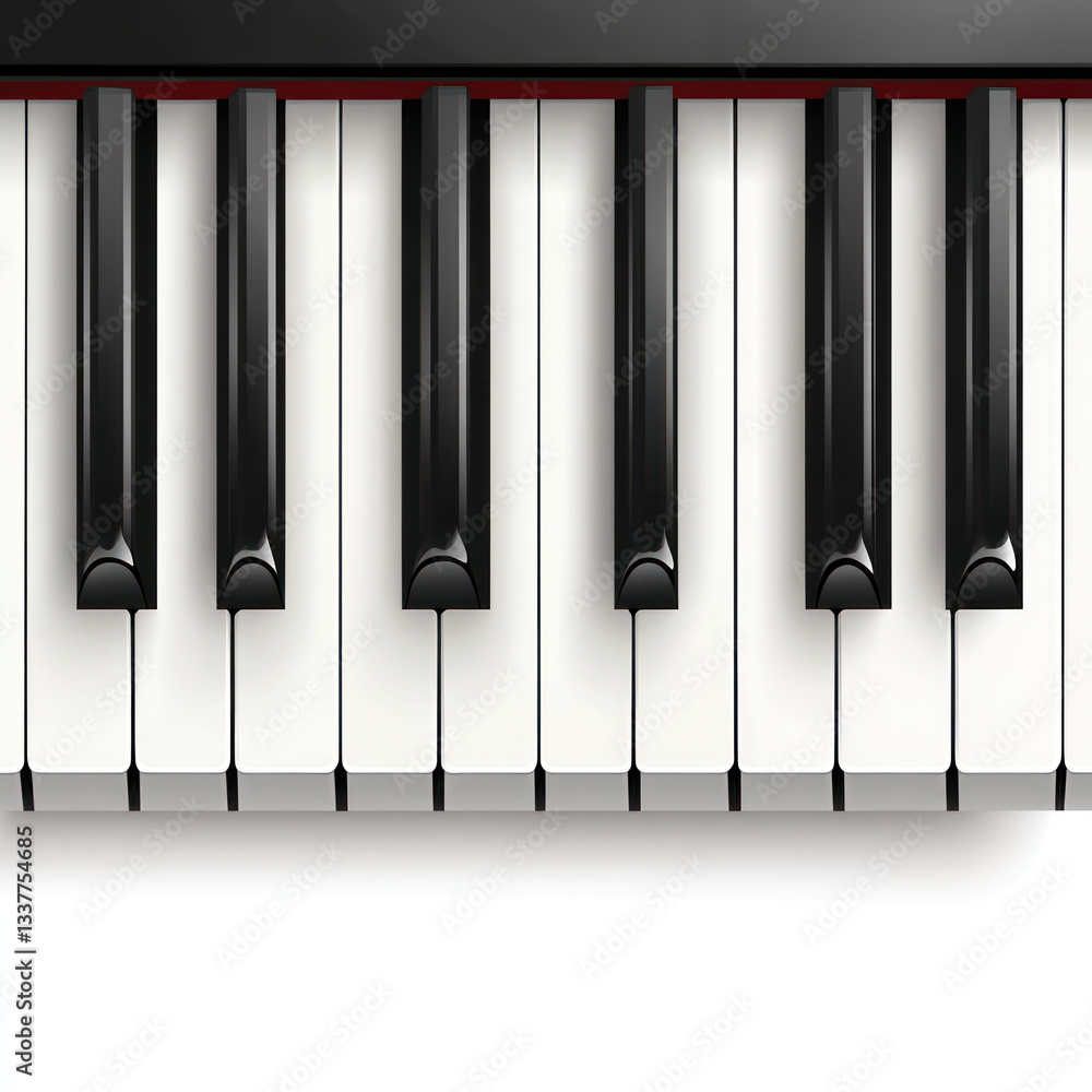Naklejka premium piano keys vector illustration