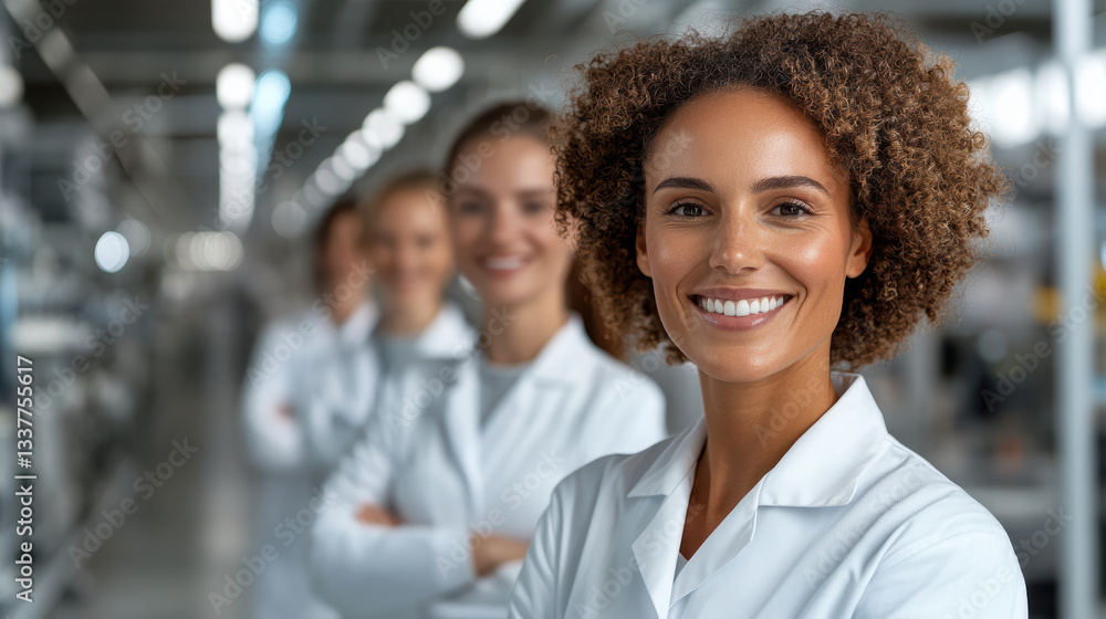 group of female engineers smiling together in modern workspace group of female engineers smiling together in modern workspace