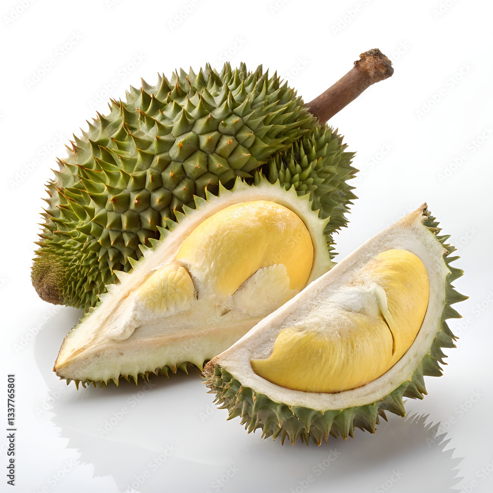 Fototapeta premium durian isolated on white background