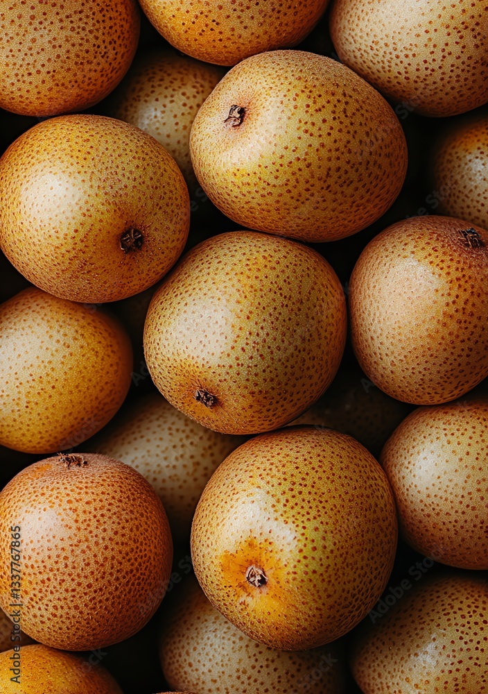 Golden Asian Pears in Abundance Close Up for Fresh Food Concept Golden Asian Pears in Abundance Close Up for Fresh Food Concept