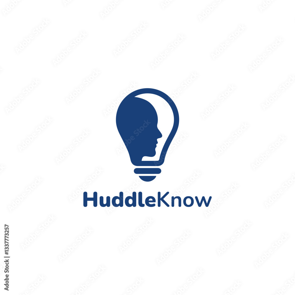 Huddle Know Logo Vector and Bulb Simple Huddle Know Logo Vector and Bulb Simple