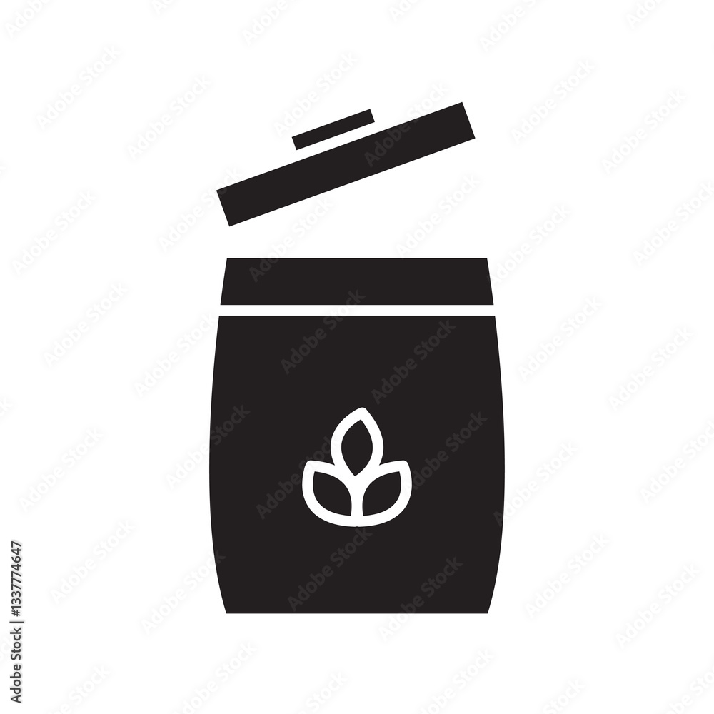 Composter vector flat black simple illustration for web and app..eps Composter vector flat black simple illustration for web and app..eps