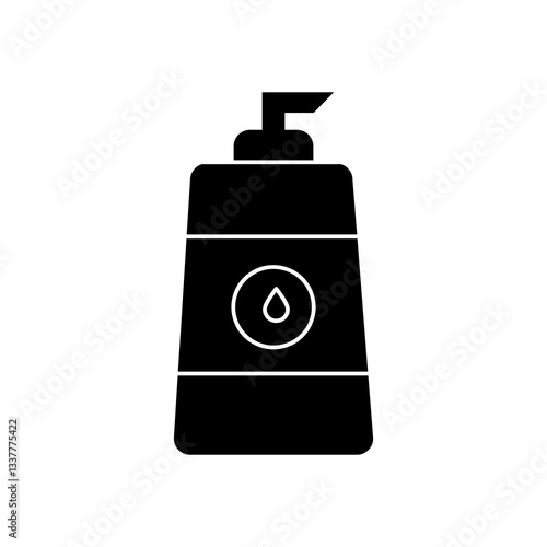 Facial Cleanser Icon, vector simple flat black trendy style illustration for web and app..eps