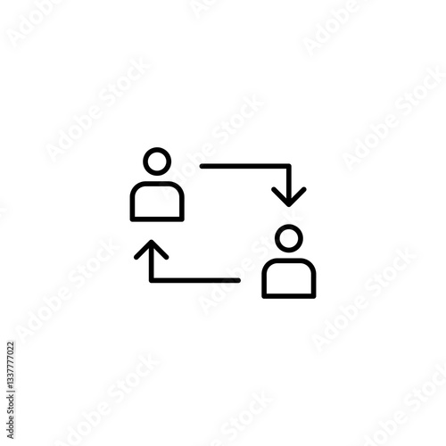 Persuasion icon line art vector, simple illustration for web and app..eps