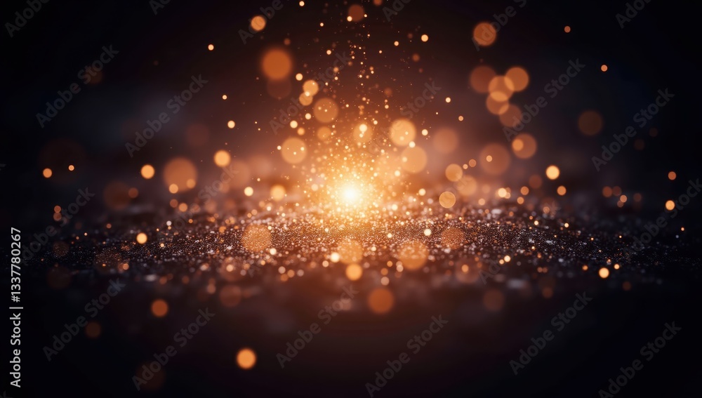 Glowing Fairy Dust Sparkles Radiating from a Dreamlike Center Glowing Fairy Dust Sparkles Radiating from a Dreamlike Center