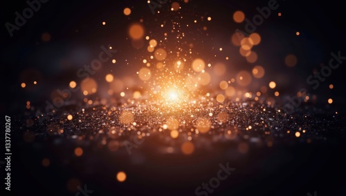 Glowing Fairy Dust Sparkles Radiating from a Dreamlike Center
