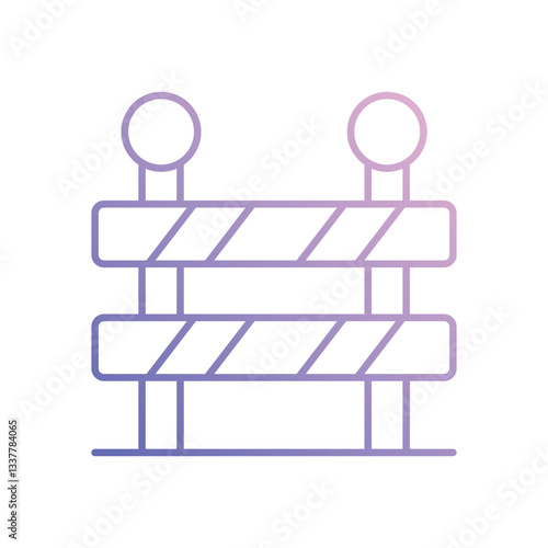 Roadblock vector icon 