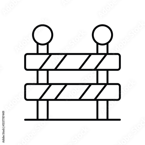 Roadblock vector icon 