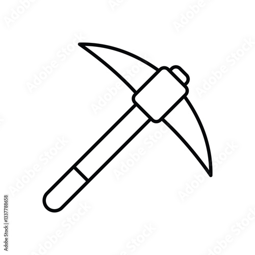 Pickax vector icon 