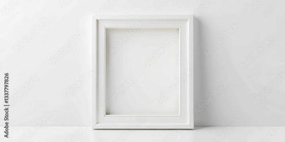 Realistic A3 A4 White Photo Frame Mockup: Simple Minimalist Portrait Frame Isolated on White Background Realistic A3 A4 White Photo Frame Mockup: Simple Minimalist Portrait Frame Isolated on White Background