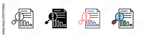 Degradation Multi Style Icon Set Vector 
