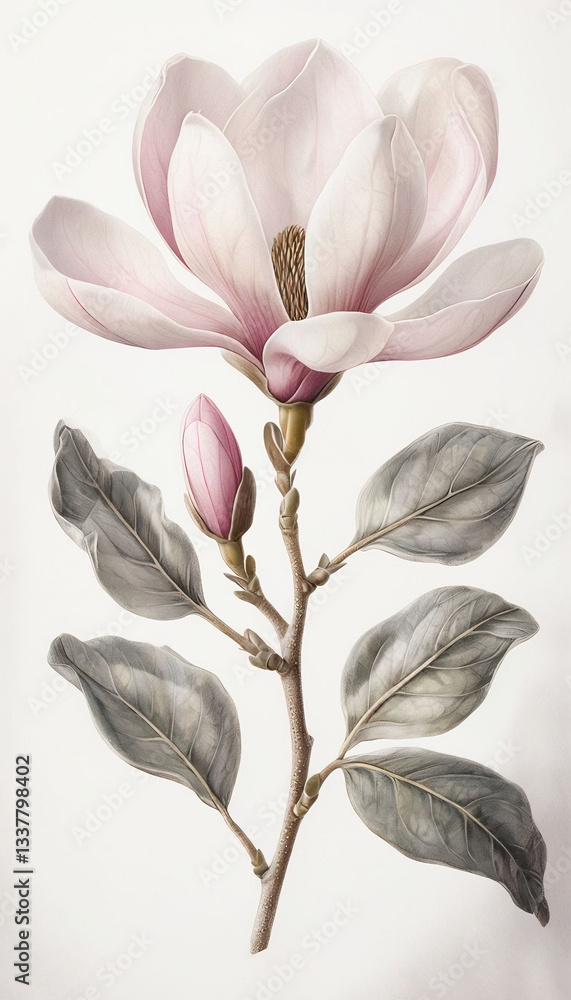 Fototapeta premium PNG Flower art illustration botanical.