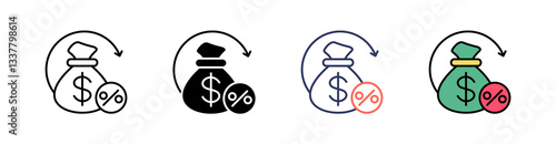 Recovery Multi Style Icon Set Vector 
