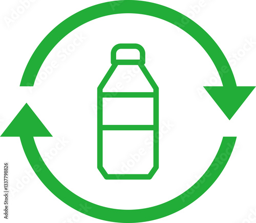 플라스틱 재활용 분리수거 벡터