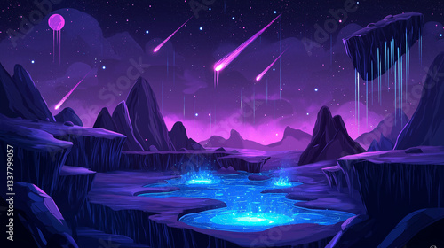 Fantasy and space isolation background, Illustration