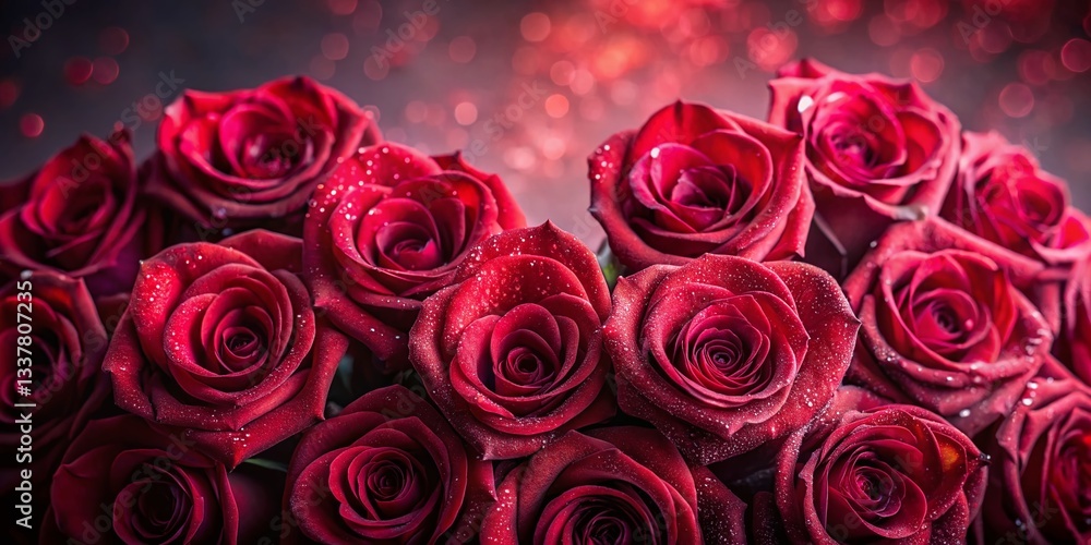 Romantic Heart of Red Roses: Valentine's Day Floral Arrangement Stock Photo Romantic Heart of Red Roses: Valentine's Day Floral Arrangement Stock Photo
