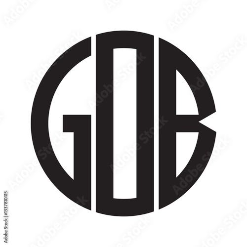 GOB modern elegance and creative logo design .GOB luxurious alphabet design . GOB letter initial logo design.