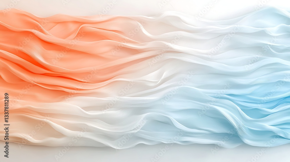 Obraz premium Abstract soft textures flowing in gradient background artistic composition fluid environment