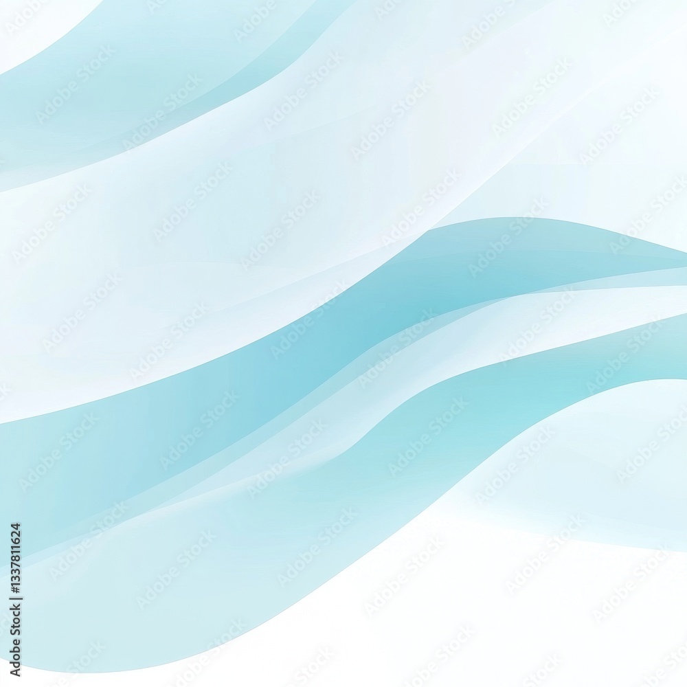 Obraz premium Abstract light blue and white wavy background