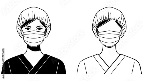 Surgeon Avatar Illustration.