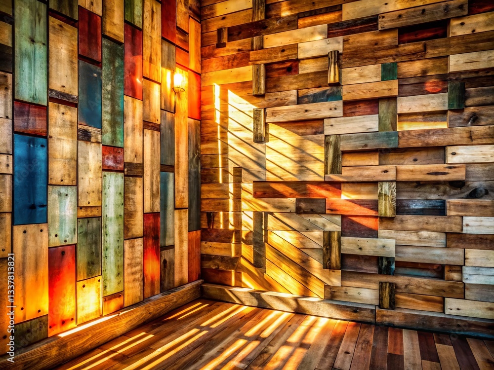 Fototapeta premium Rustic Pallet Wood Wall Interior Design Texture Background