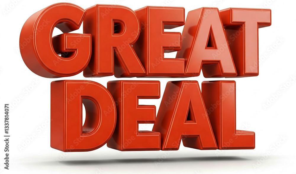 Great deal, 3d rendering image for poster, banner graphic design icon. Business promotion and marketing social media website coupon or post. Great deal, 3d rendering image for poster, banner graphic design icon. Business promotion and marketing social media website coupon or post.