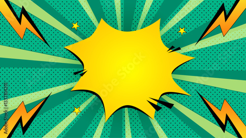 Explosion effect comic background