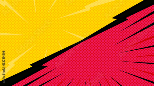 Comic colorful frame background