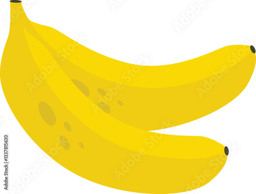 vector illustration of bananas isolated on white background