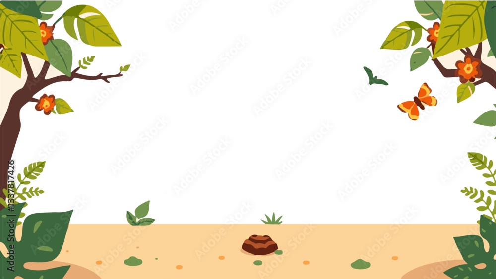 Fototapeta premium Happy jungle background image