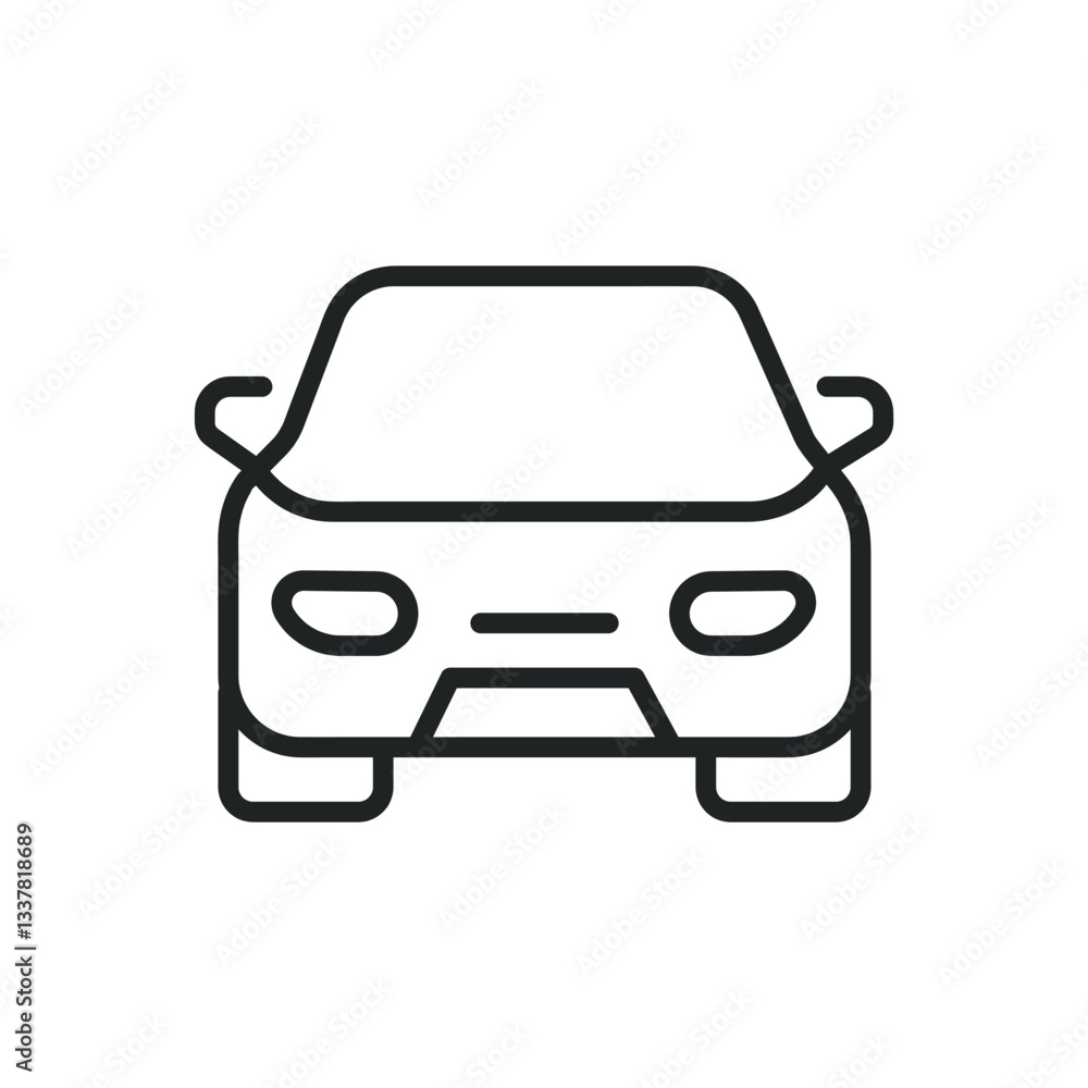 Car thin line icons. Editable stroke and Perfect pixel on transparent background Car thin line icons. Editable stroke and Perfect pixel on transparent background