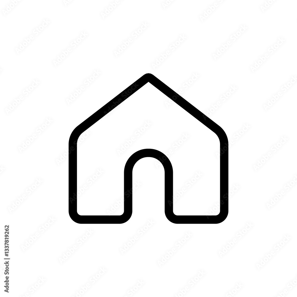 Home line icon vector illustration Home line icon vector illustration